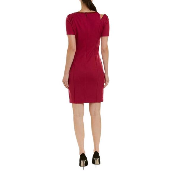 NWT Elie Tahari Red Jonas Wool Dress Size US 10 - Picture 2 of 14